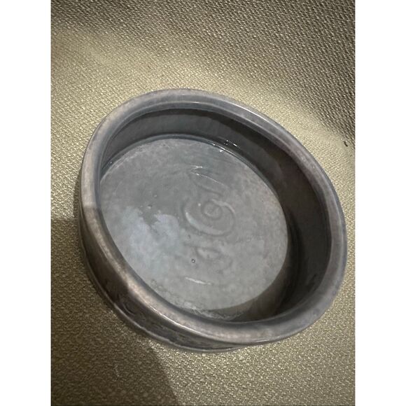 Vintage McCoy Pottery Blue Gray Dog Dish Bowl To Man's Best Friend His Dog NEW - Picture 7 of 9